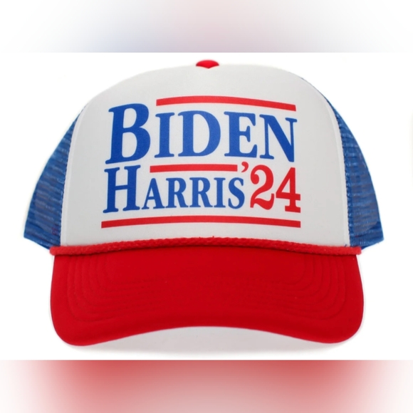 Joe Biden Kamala Harris 2024 Democratic Party Truckers Hat Printed Presidential - Picture 6 of 6